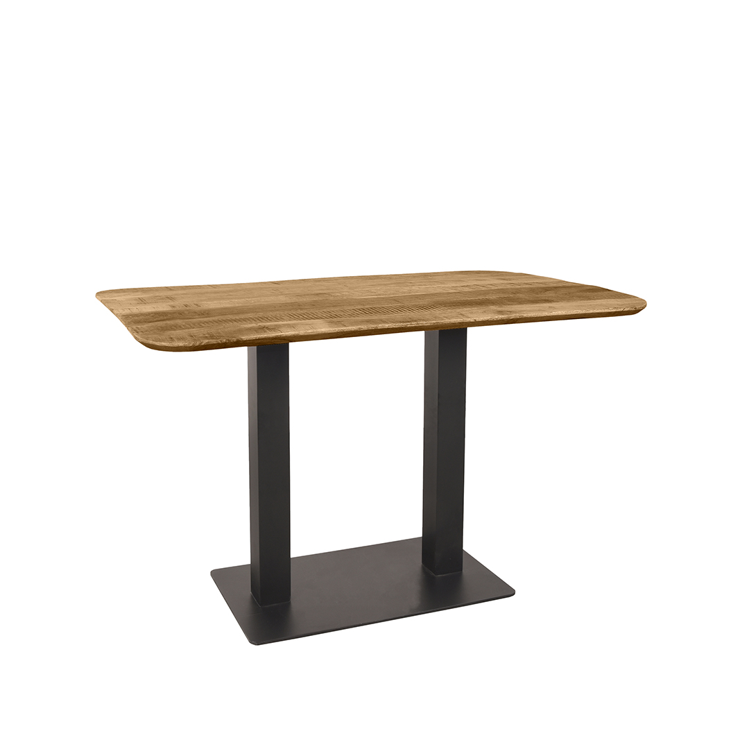 Table de bar Bartafel - Naturel - Bois de mangue - Industriel - LABEL51