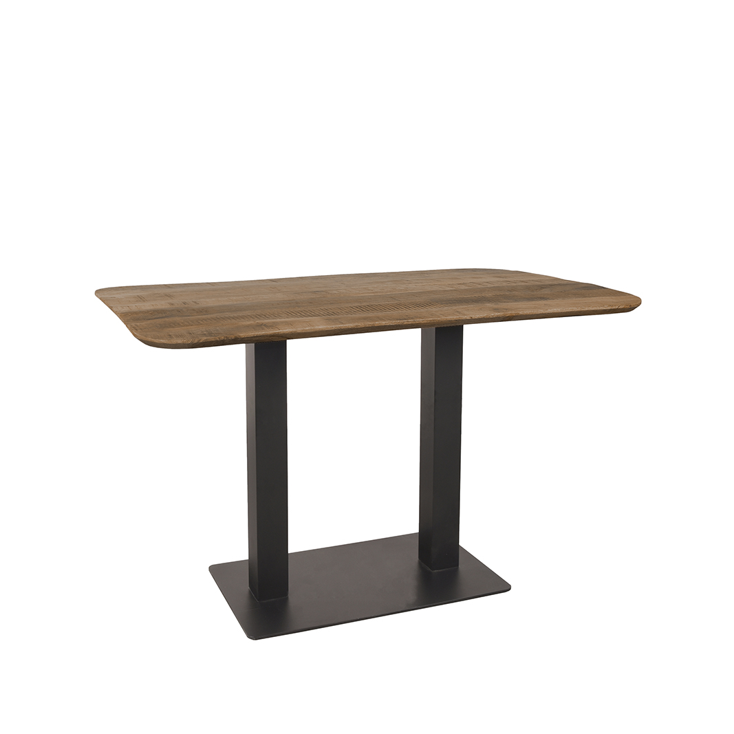 Table de bar Bartafel - Nature - Marron - Bois de mangue - Industriel - LABEL51