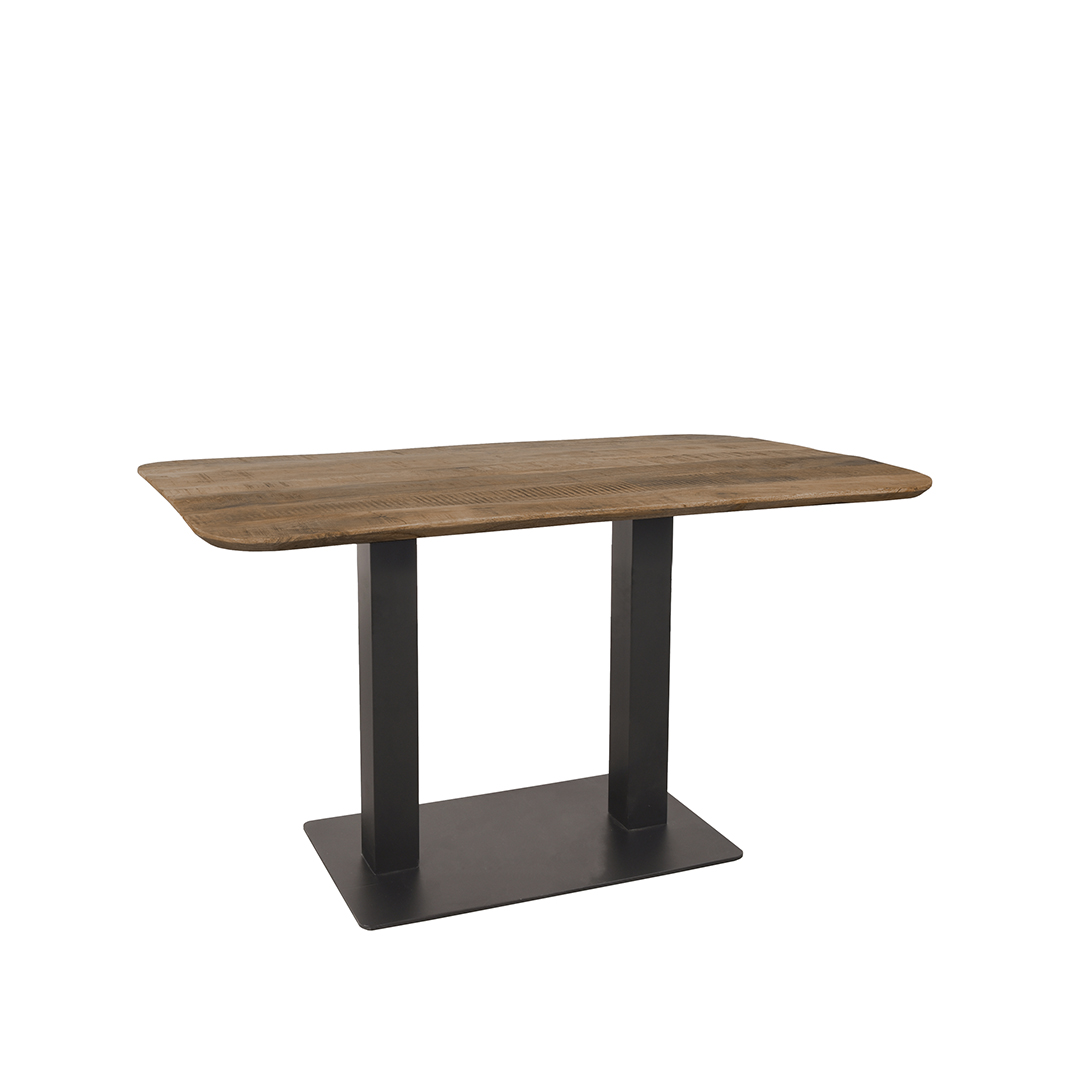 Table de bar Bartafel - Nature - Marron - Bois de mangue - Industriel - LABEL51