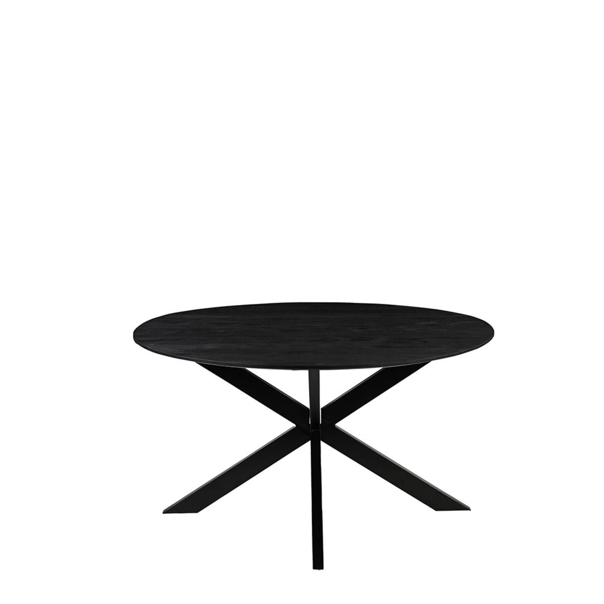 Table à manger Otis - Ronde - Noir - Bois de mangue - Moderne - LABEL51
