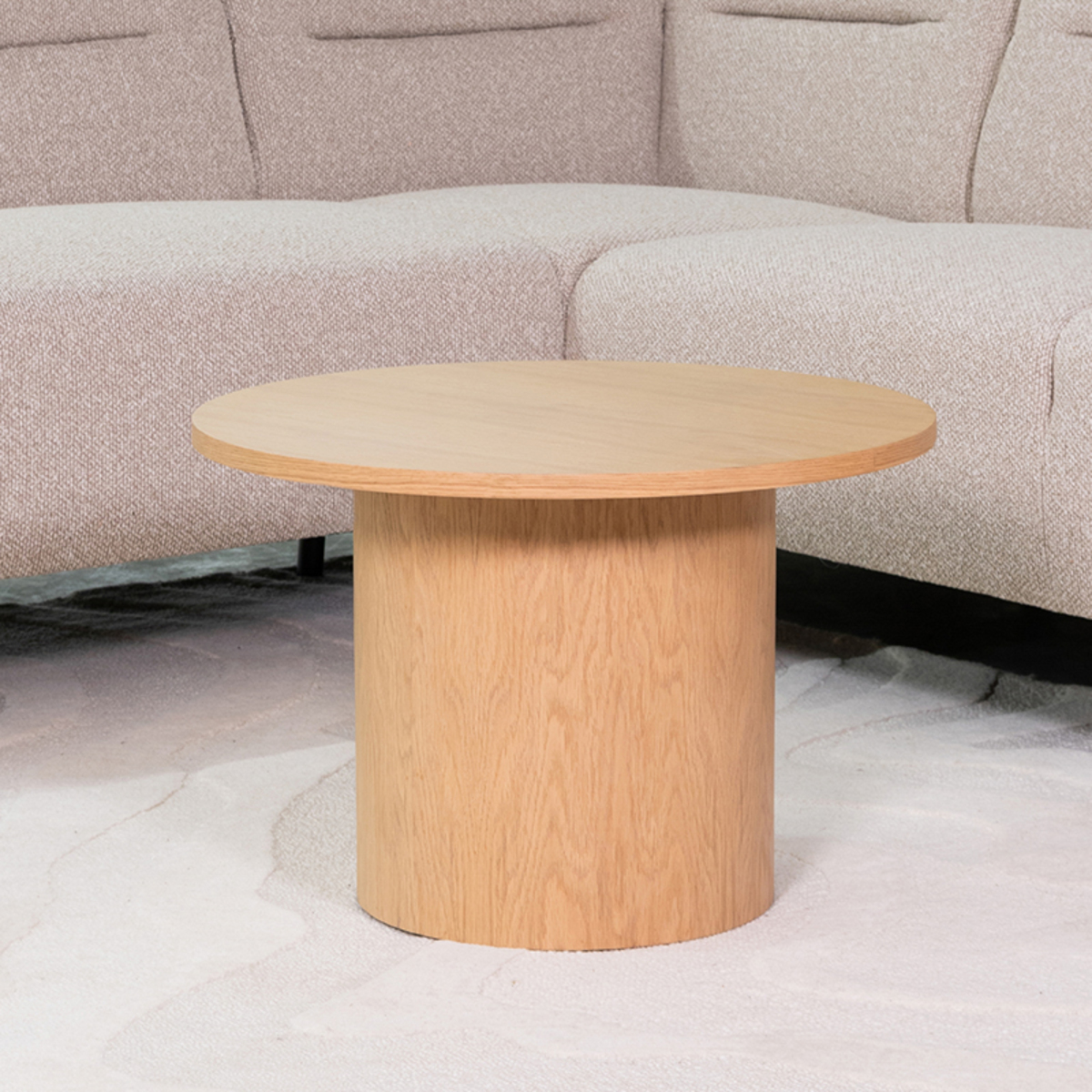 Table basse Oliva - Ronde - Naturel - Chêne - Scandinave - LABEL51