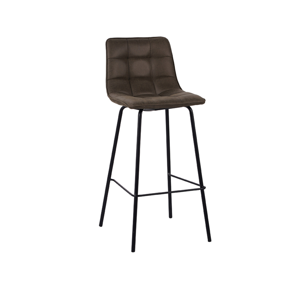 Tabouret de bar Bistro - Hauteur du siège 78 - Moss - Vert - Micro Suede - Sans accoudoir - Moderne - LABEL51