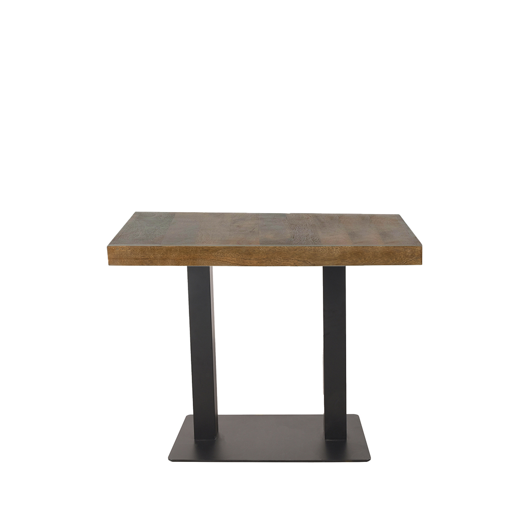 Table de bar Bartafel - Nature - Marron - Bois de mangue - Industriel - LABEL51