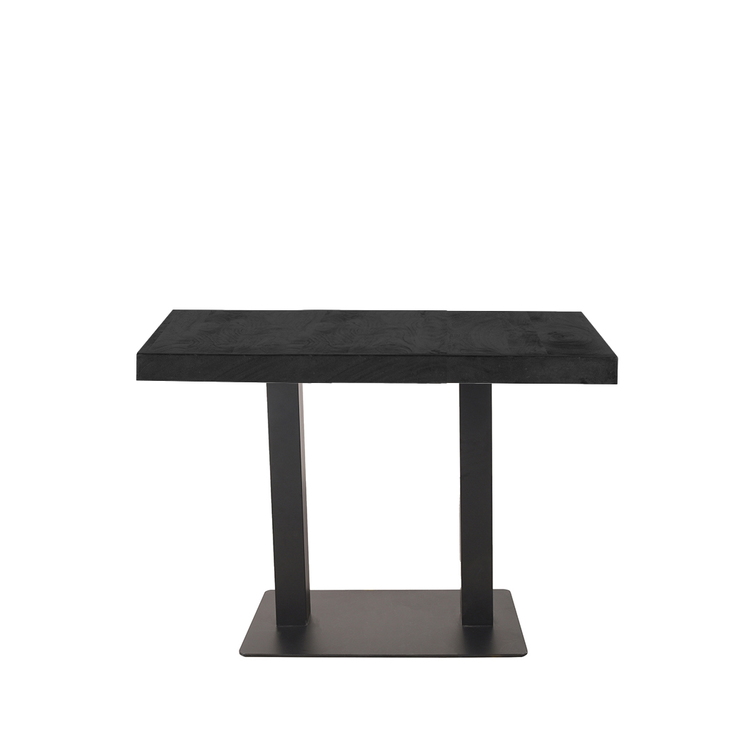 Table de bar Bartafel - Noir - Bois de mangue - Industriel - LABEL51