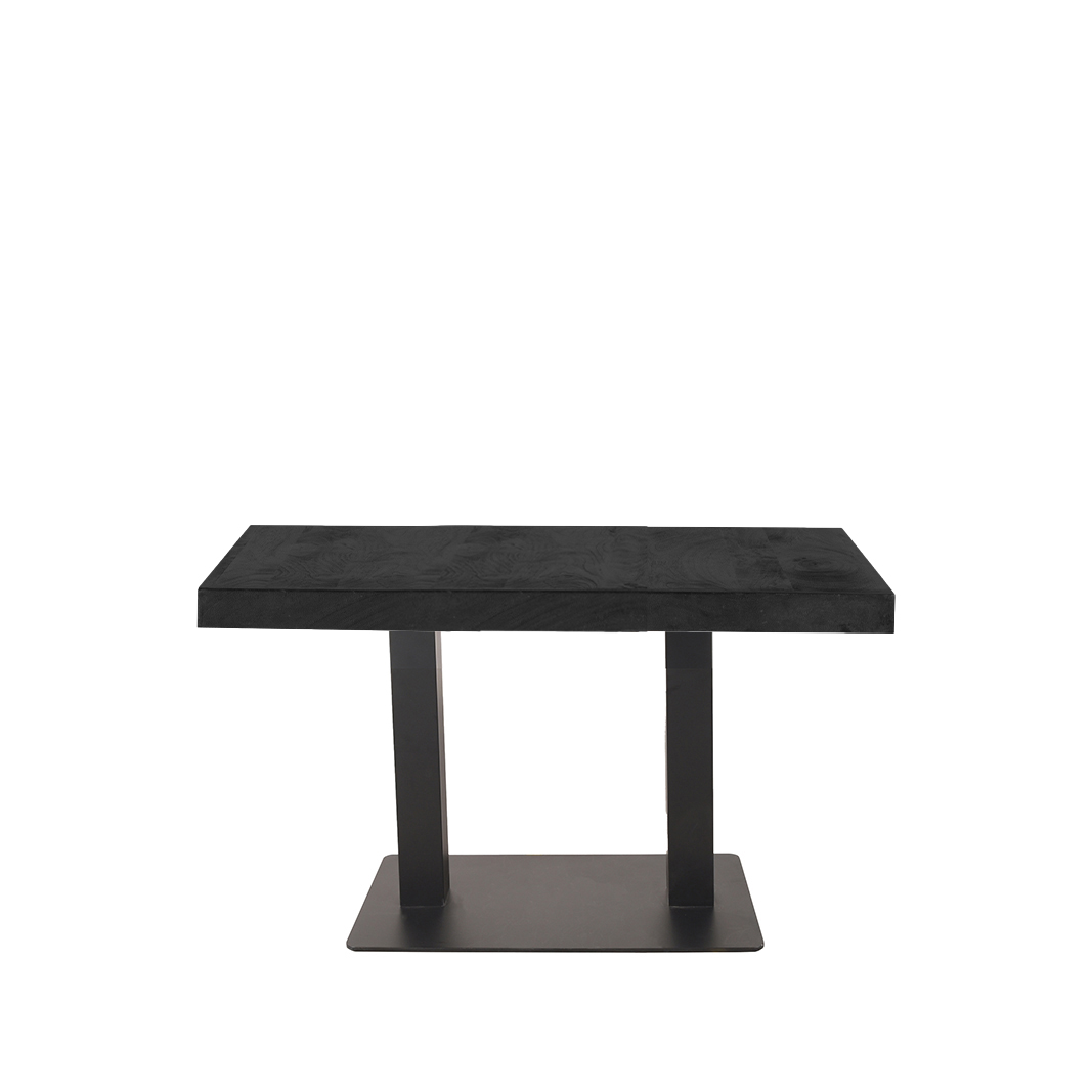 Table de bar Bartafel - Noir - Bois de mangue - Industriel - LABEL51