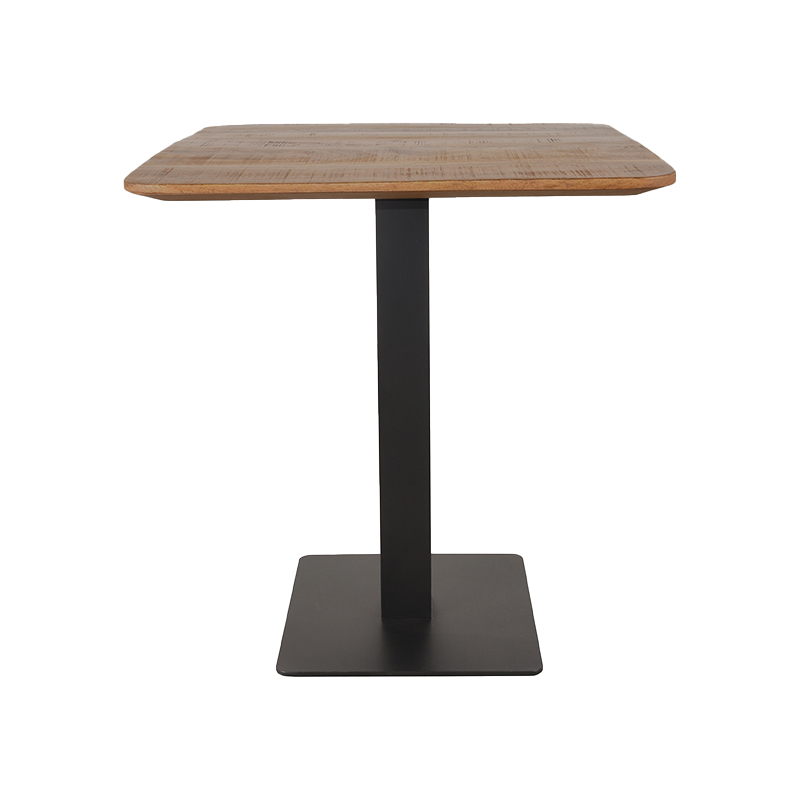 Table à manger Restauranttafel - Équerre - Nature - Marron - Bois de mangue - Industriel - LABEL51