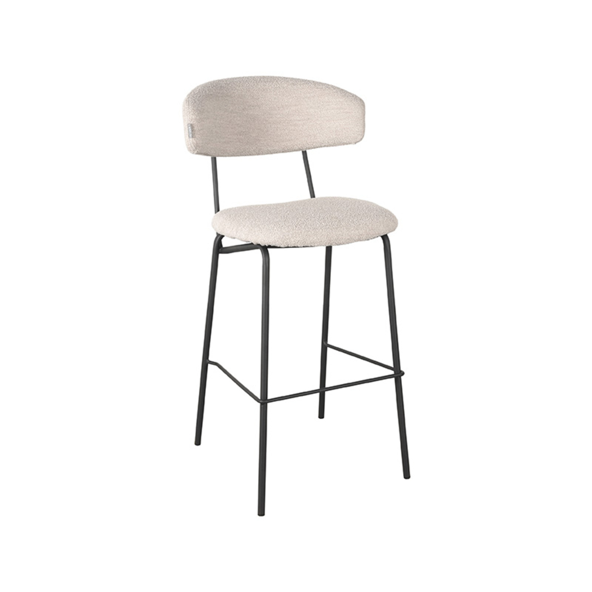Tabouret de bar Zack - Hauteur du siège 78 - Naturel Beige - Boucle - Sans accoudoir - Rurale - LABEL51