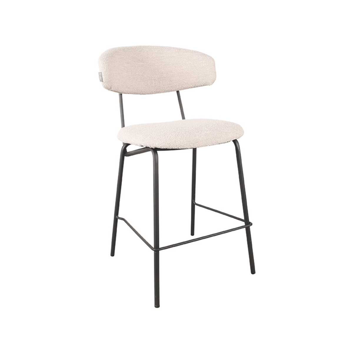 Tabouret de bar Zack - Hauteur du siège 56 - Naturel Beige - Boucle - Sans accoudoir - Rurale - LABEL51