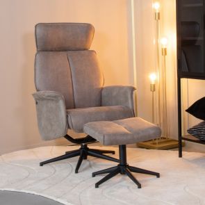 Fauteuil Inclinable Verdal + Ottoman 77x79x109 cm