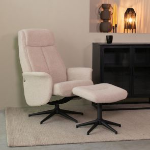 Fauteuil Inclinable Bergen + Ottoman 77x76x105 cm