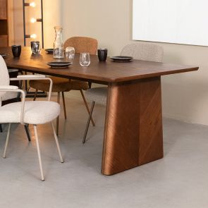 Eettafel Jule 240x100x75  cm Walnoot Eikenhout Perspectief