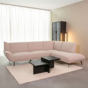 Sofa Pesaro 2,5 seater + Ottomane Naturel Touch Perspectief
