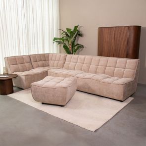 Canape d'angle Albero 5 places Gauche + Pouf