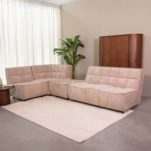Canape d'angle Albero 4 places + Pouf