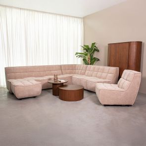 Canape d'angle Albero 7 places + Pouf