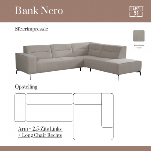 Canapé Lounge Nero Droit