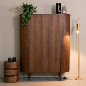 Hoge Kast Oliva 105x47x158 Cm Walnoot Eikenhout Perspectief