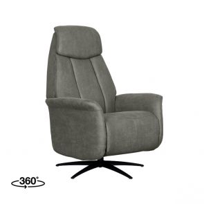 Elektrische Fauteuil Oslo 79x87x112 Cm Taupe Micro Suede Perspectief360