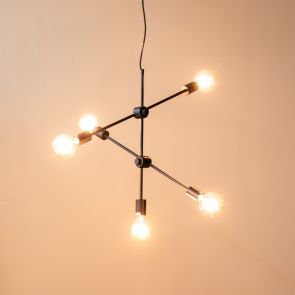 Hanglamp Stilo 70x70x70 Cm Zwart Metaal Perspectief