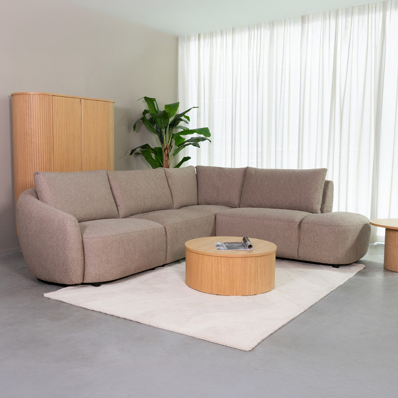 Canapé Rocca - Taupe - Gris - Tissu - Design - LABEL51