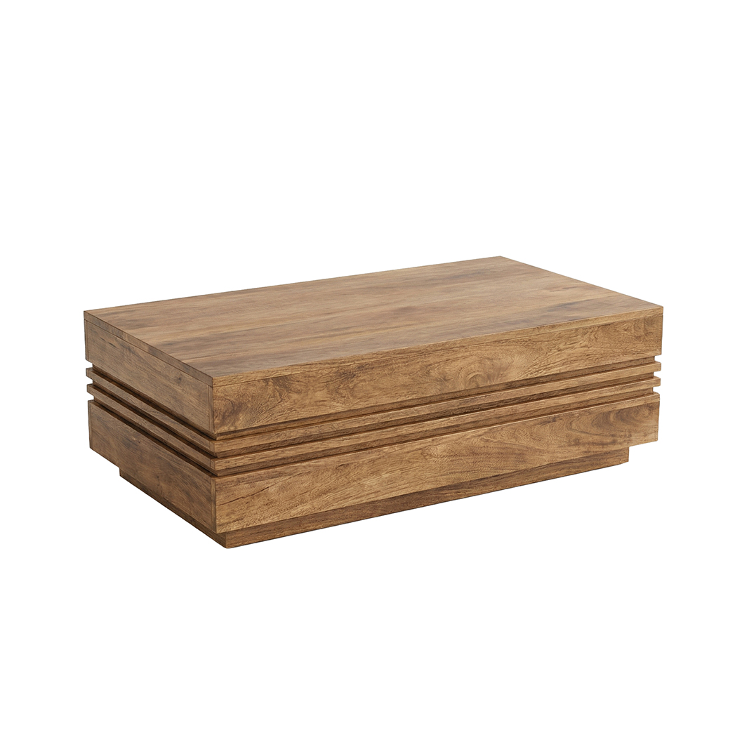 Table basses I_Notch - Nature Smooth - Marron - Bois de mangue - Rurale - LABEL51