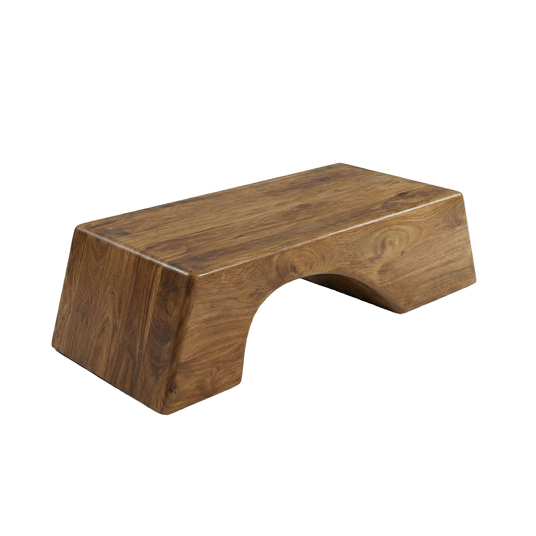 Table basses I_Arc - Nature Smooth - Marron - Bois de mangue - Rurale - LABEL51