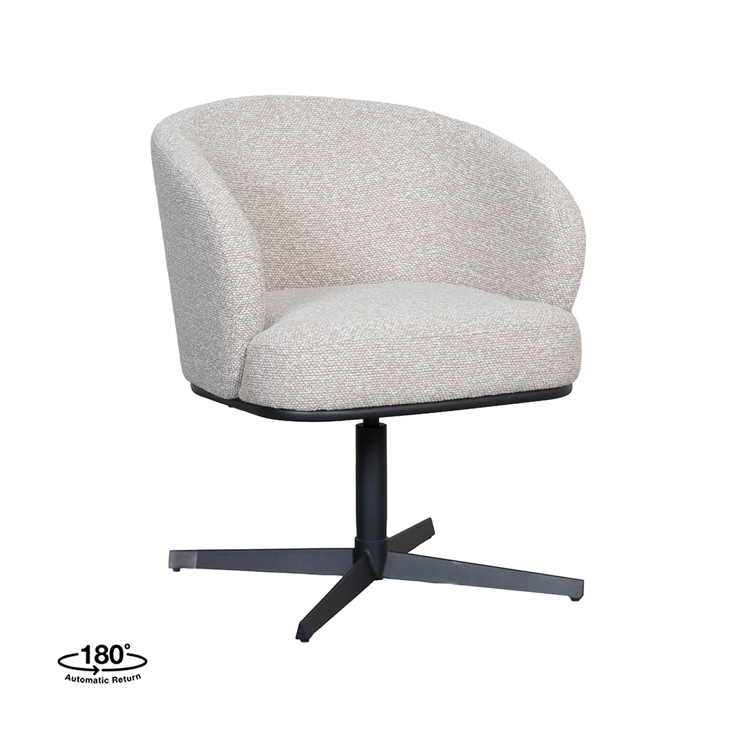 Chaises de salle à manger I_Cannes - Naturel - Boucle - Sans accoudoir - LABEL51