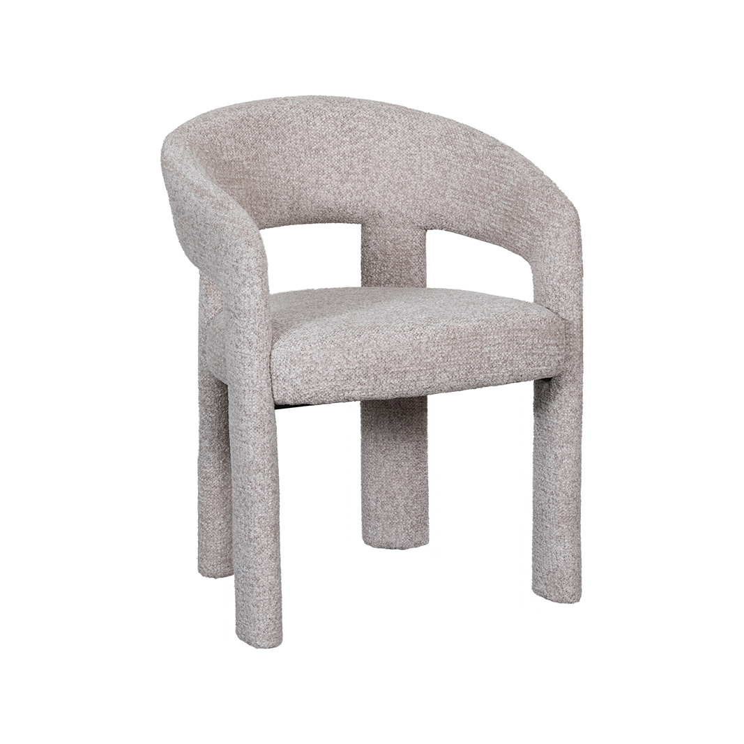 Chaises de salle à manger I_Takara - Beige - Creme - Geweven - Sans accoudoir - LABEL51