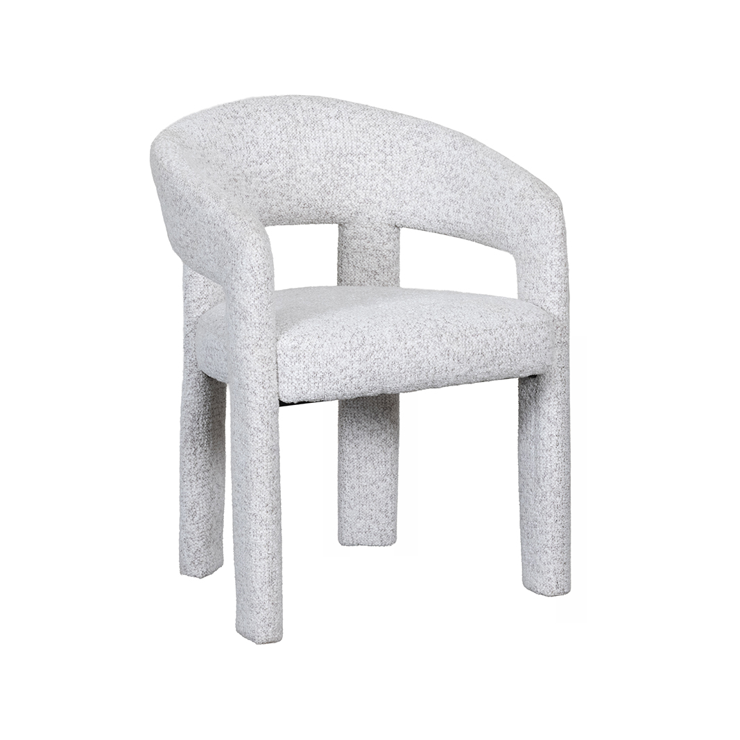Chaises de salle à manger I_Takara - Champagne - Blanc - Geweven - Sans accoudoir - LABEL51