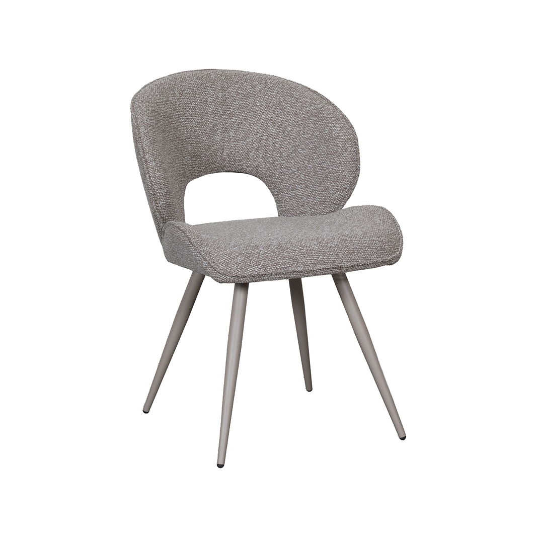 Chaises de salle à manger I_Sakura - Mushroom - Marron - Boucle - Sans accoudoir - LABEL51