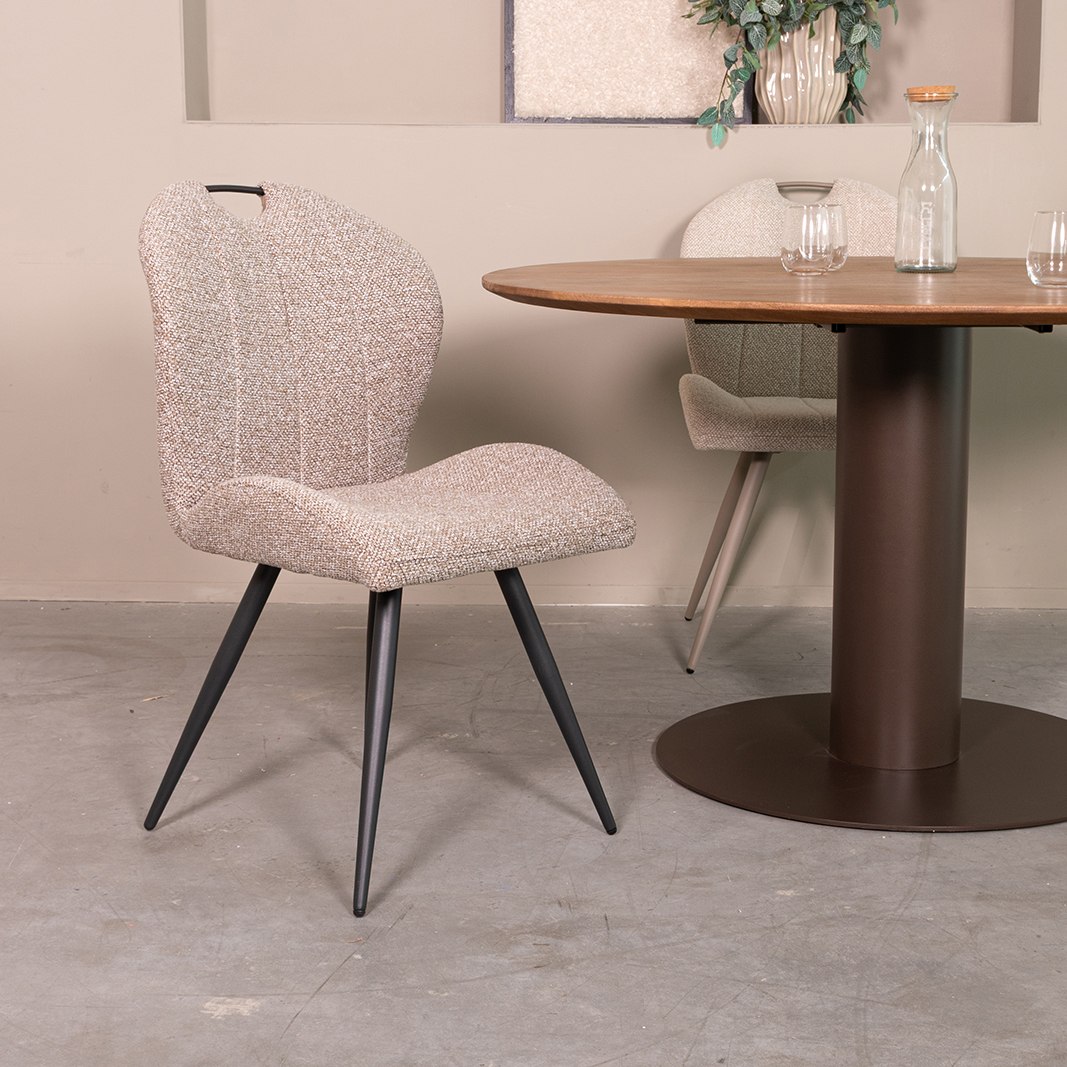 Chaises de salle à manger I_Silly - Mushroom - Marron - Boucle - Sans accoudoir - LABEL51