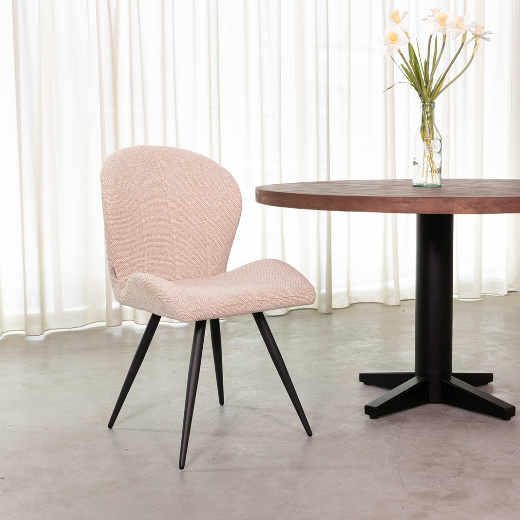 Chaises de salle à manger I_Sil - Naturel - Boucle - Sans accoudoir - LABEL51