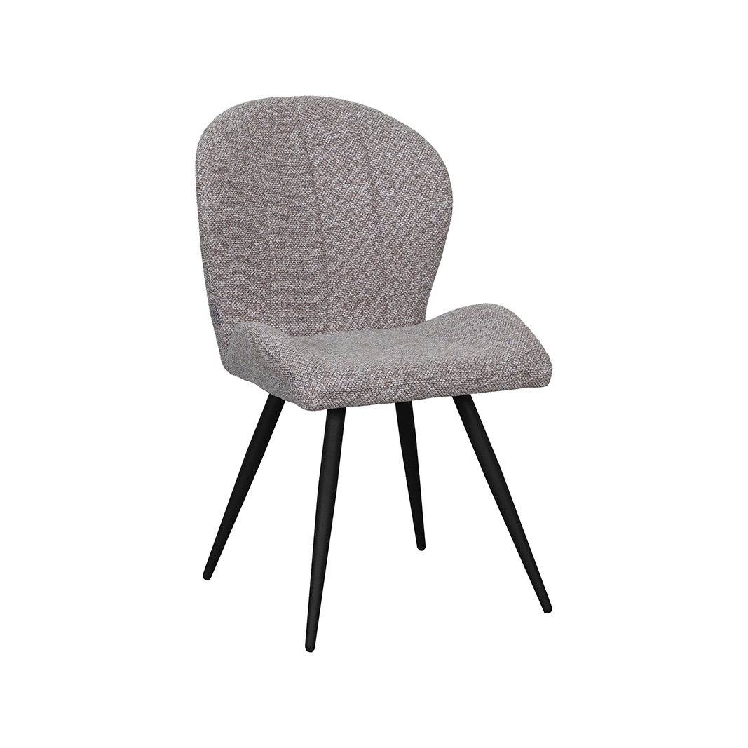Chaises de salle à manger I_Sil - Mushroom - Marron - Boucle - Sans accoudoir - LABEL51