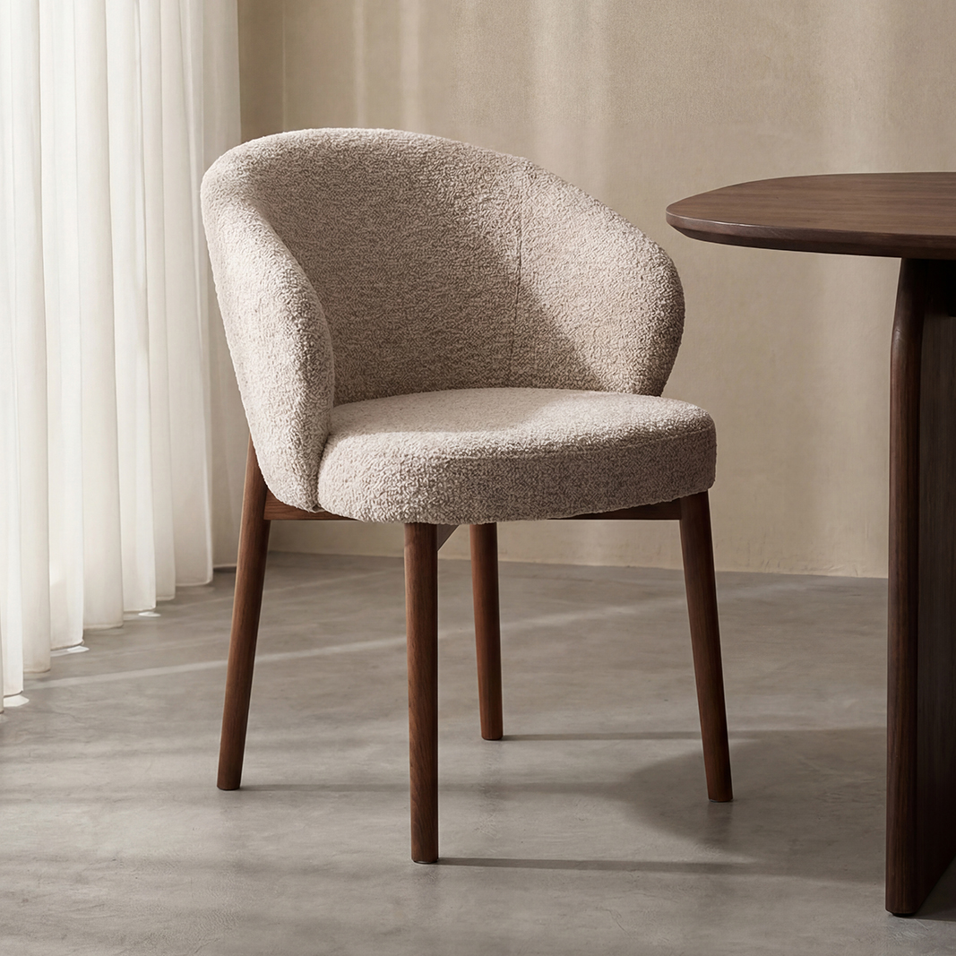 Chaises de salle à manger I_Sakiko - Beige - Creme - Geweven - Sans accoudoir - LABEL51