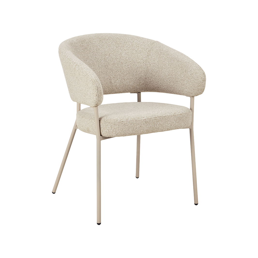 Chaises de salle à manger I_Takumi - Beige - Creme - Geweven - Sans accoudoir - LABEL51