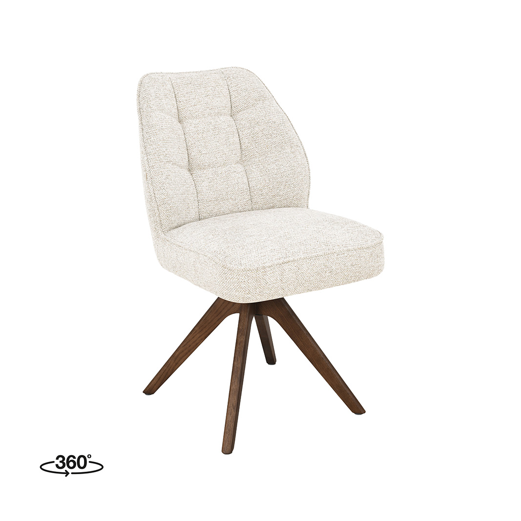 Chaises de salle à manger I_Yuto - Beige - Creme - Geweven - Sans accoudoir - LABEL51