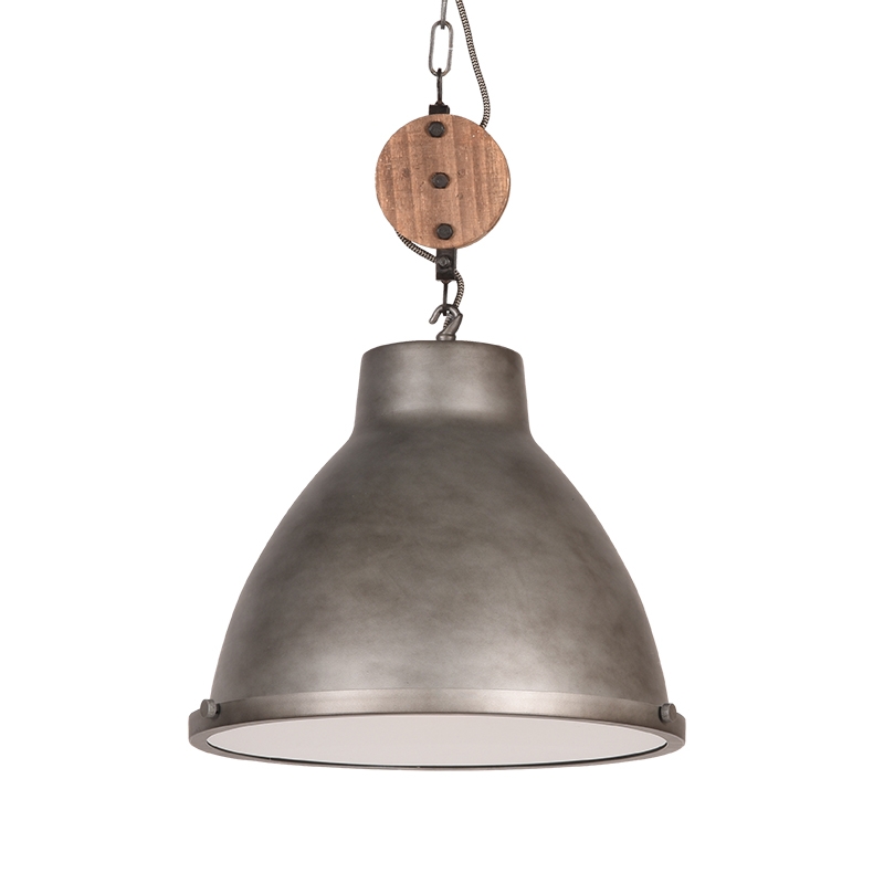 Lampe suspendue I_Dock - Burned Steel - Gris - Métal - Industriel - LABEL51