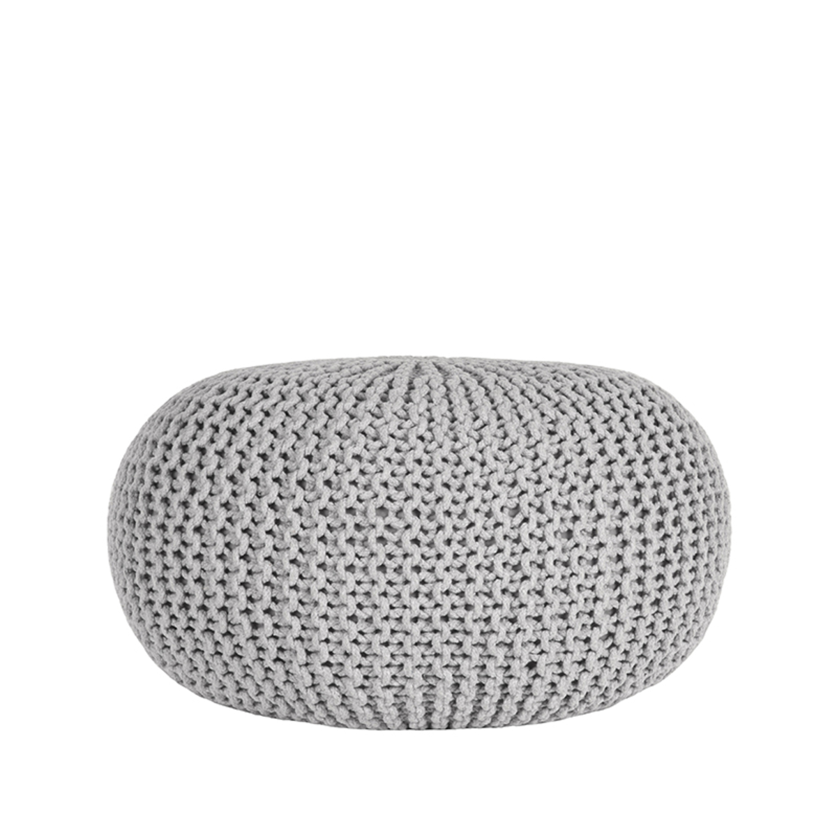 Pouf I_Knitted - Gris clair - GRIJS - - Industriel - LABEL51