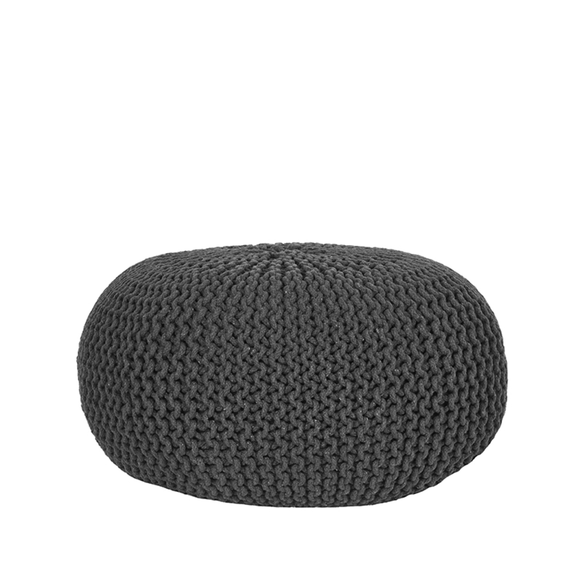 Pouf I_Knitted - Anthracite - Gris - Coton - Industriel - LABEL51