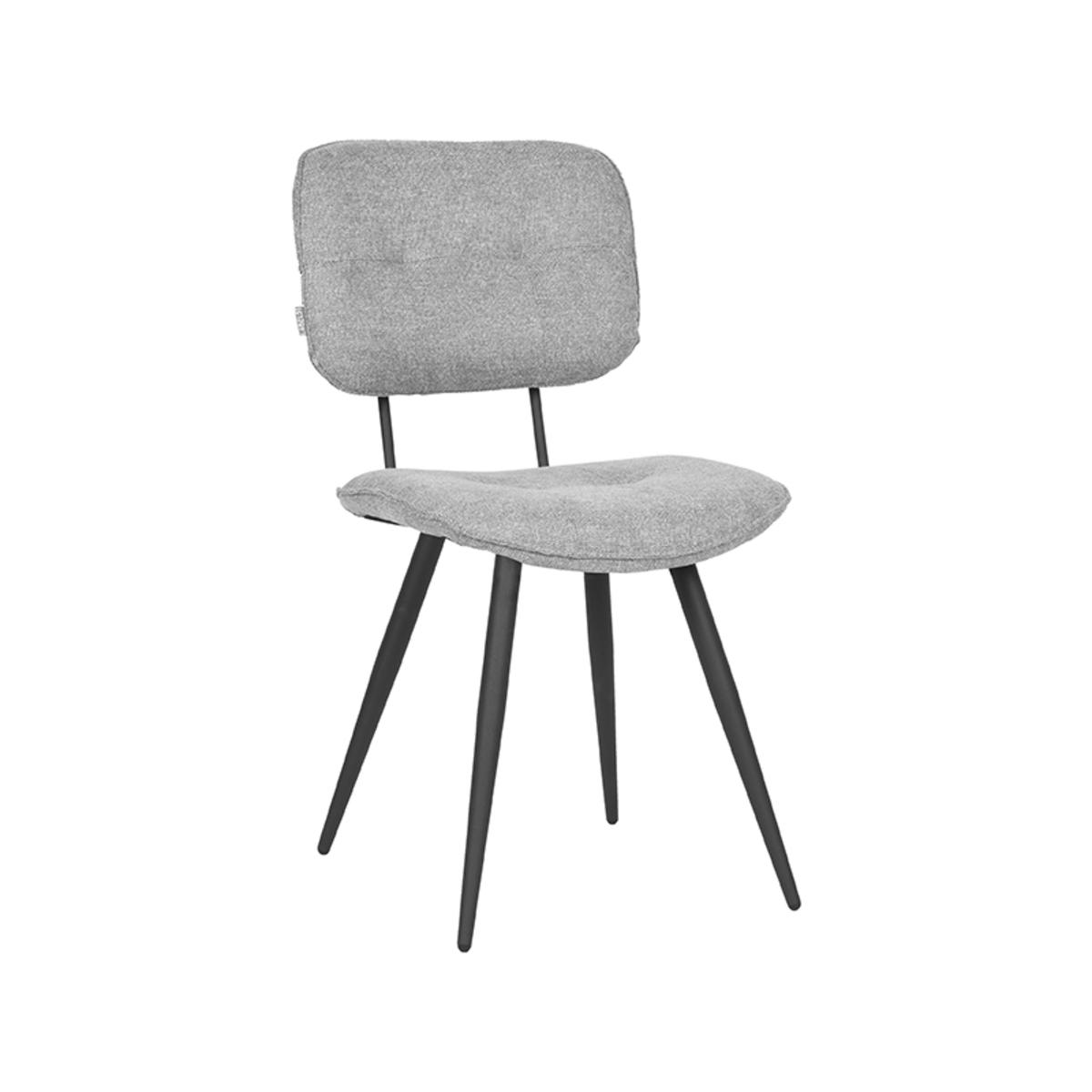 Chaise de salle à manger I_Lux - Zinc - Gris - Weave - Sans accoudoir - Industriel - LABEL51