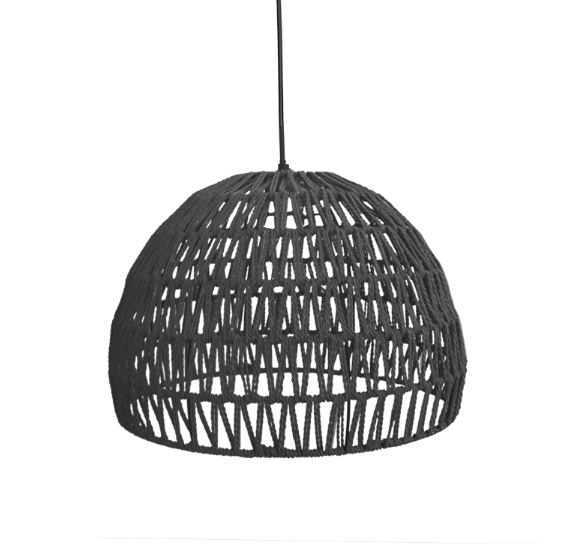 Lampe suspendue I_Rope - Noir - Coton - Moderne - LABEL51