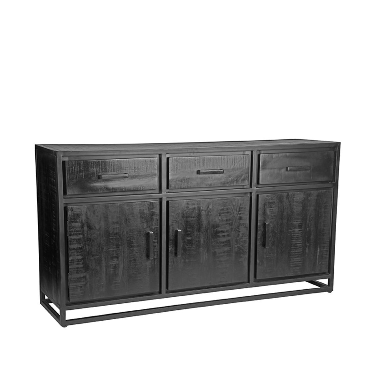 Buffet I_Chili - Noir - Bois de mangue - Moderne - LABEL51
