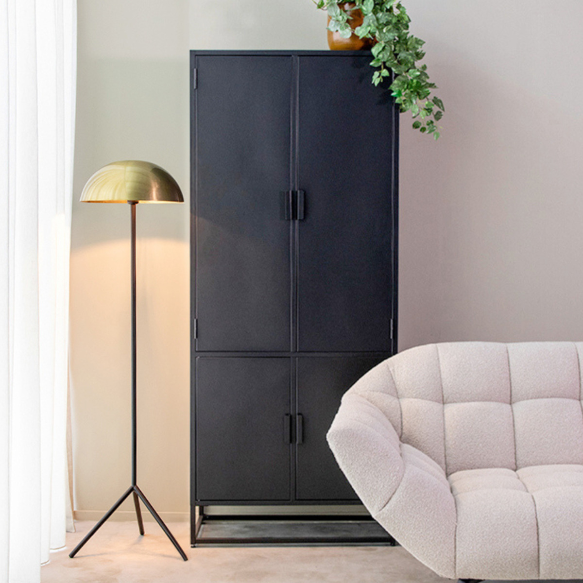 Armoire de rangement I_Luff - Noir - Métal - Moderne - LABEL51