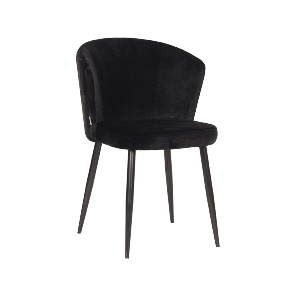 Chaise de salle à manger I_Wave - Noir - Velours - Sans accoudoir - Moderne - LABEL51