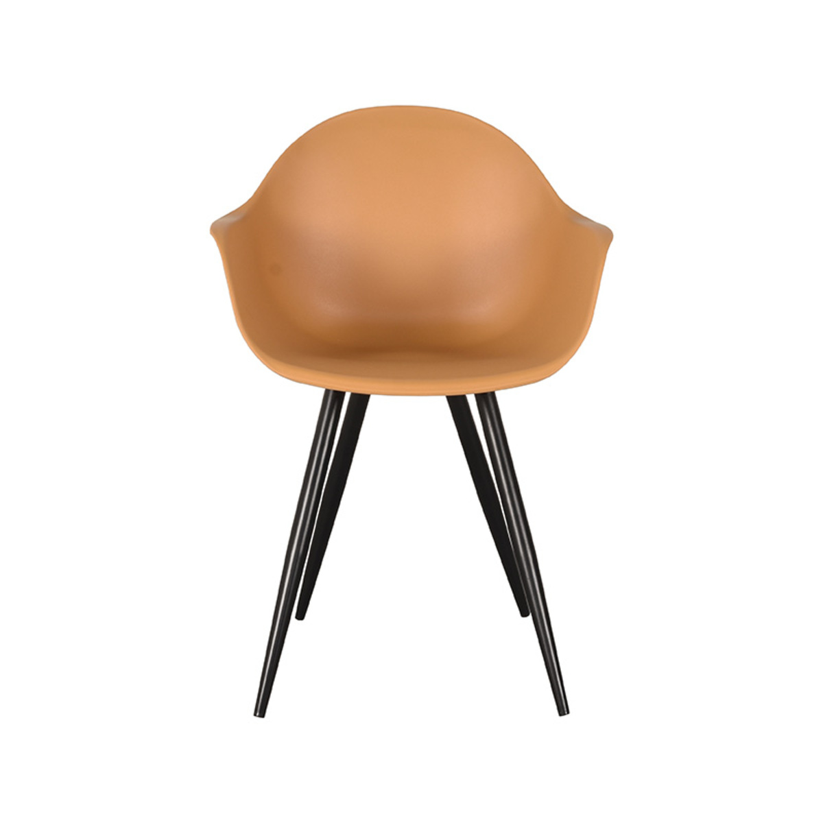 Chaise de salle à manger I_Luca - Siège baquet - Accoudoir - Ocre - Jaune - PP - Retro - LABEL51