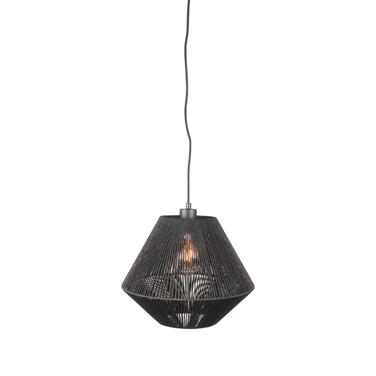 Lampe suspendue I_Ibiza - Noir - Jute - Rurale - LABEL51
