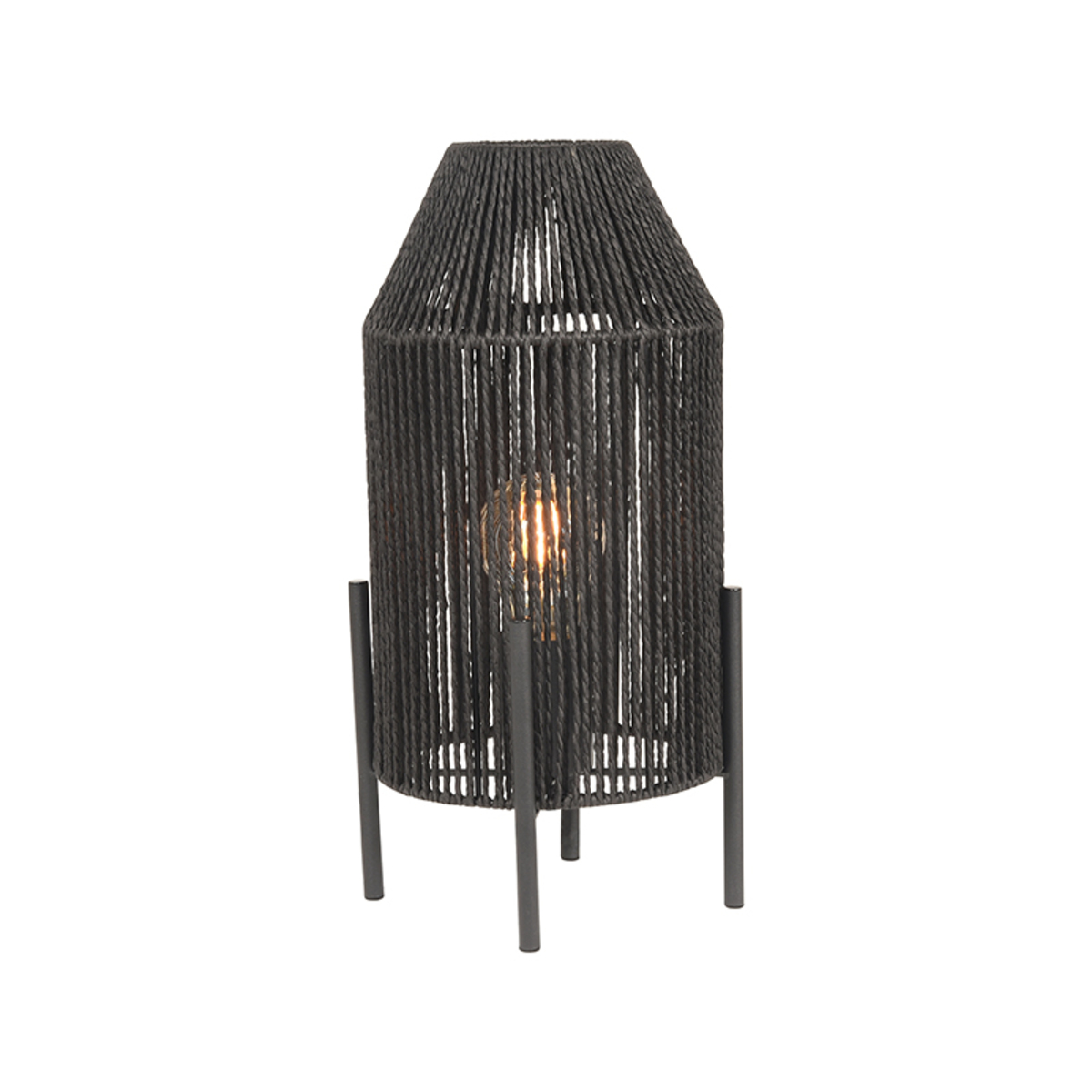 Lampe a poser I_Ibiza - Noir - Jute - Rurale - LABEL51