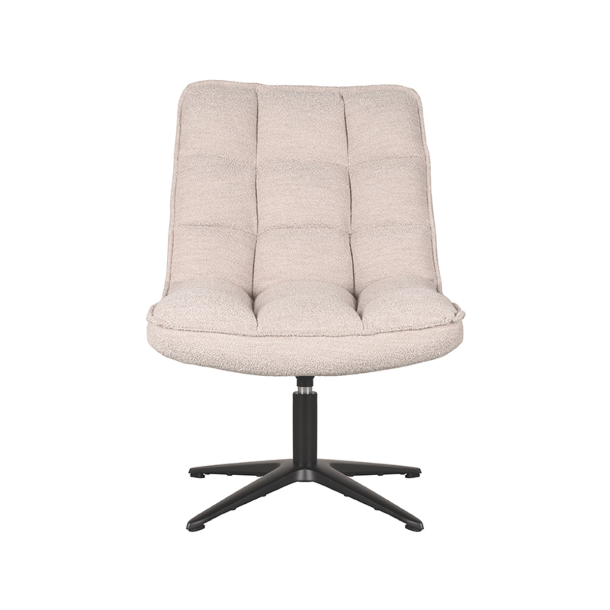 Fauteuil I_Vince - Pivotant - Naturel Beige - Boucle - Sans accoudoir - Rurale - LABEL51