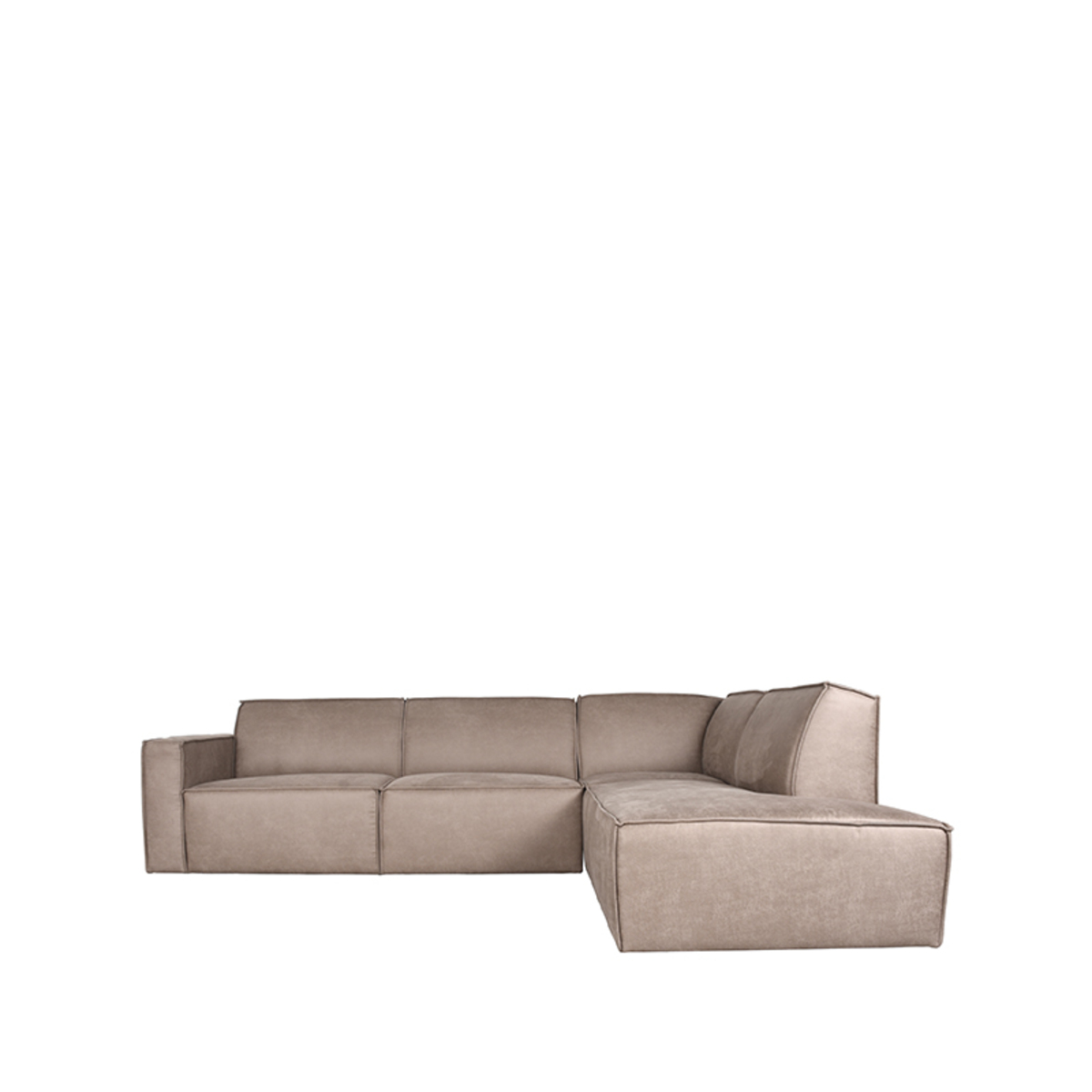 Canapés d'angle I_Kay - Taupe Micro Suede - Marron - Kunstleder - Moderne - LABEL51