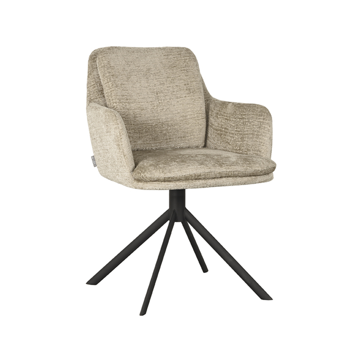 Chaise de salle à manger I_Joy - Accoudoir - Beige - Naturel Beige - Elegance - Moderne - LABEL51